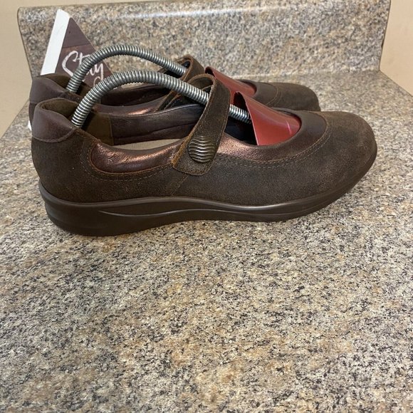 SAS Step Out  Brown Leather Mary Jane Comfort Shoes Size 10‎ Narrow (Bin #4) - Picture 7 of 12